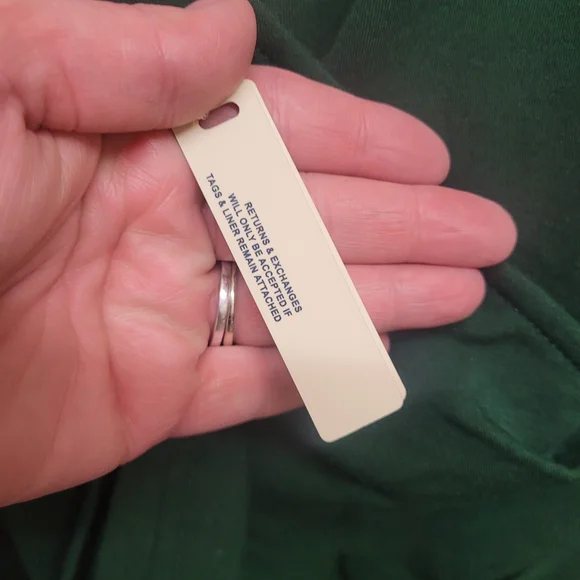 OGL Move Size L Surplice Wrap Midi Dress Green Long Sleeve Eco-Mousse Stretch - Picture 12 of 16